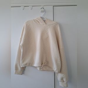 Textured patter hoodie